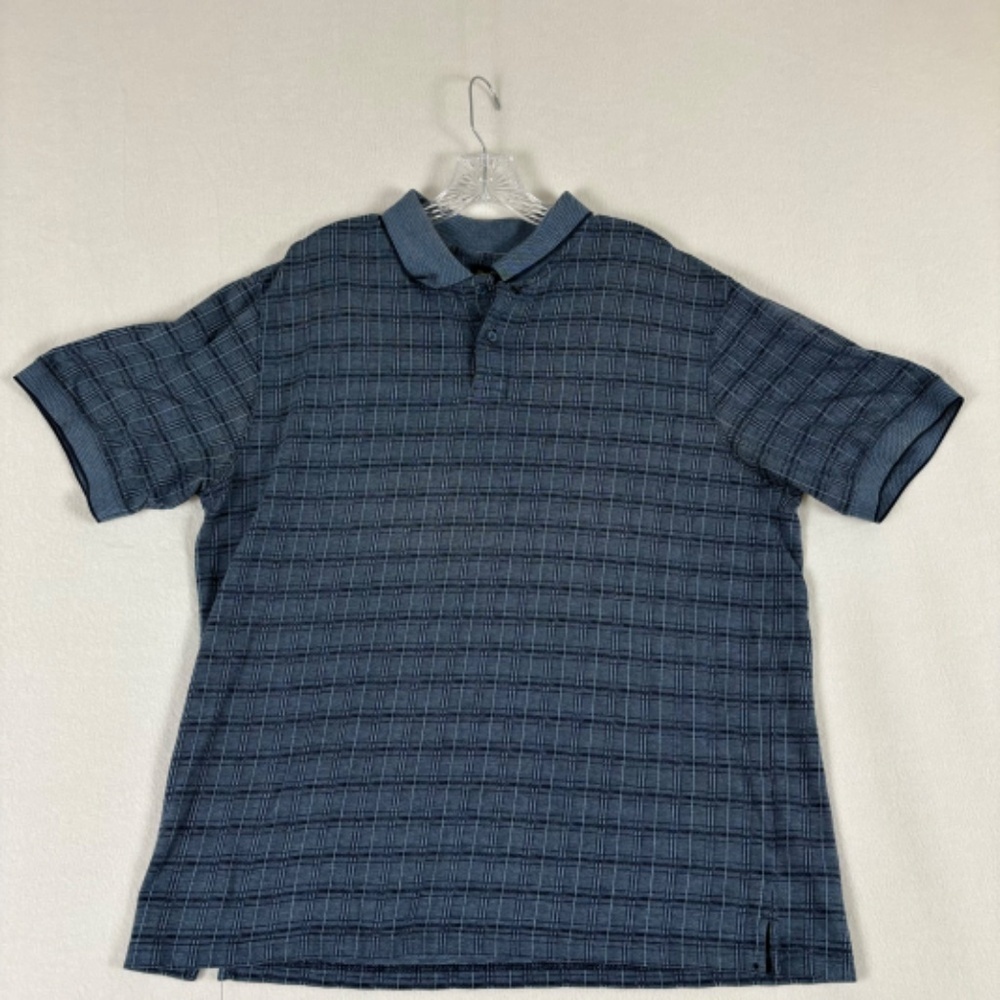 David Taylor Collection Polo. Size XL Two Tone Blue Stripes